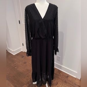 BTFBM Amazon Long Sleeve Black MIDI Dress